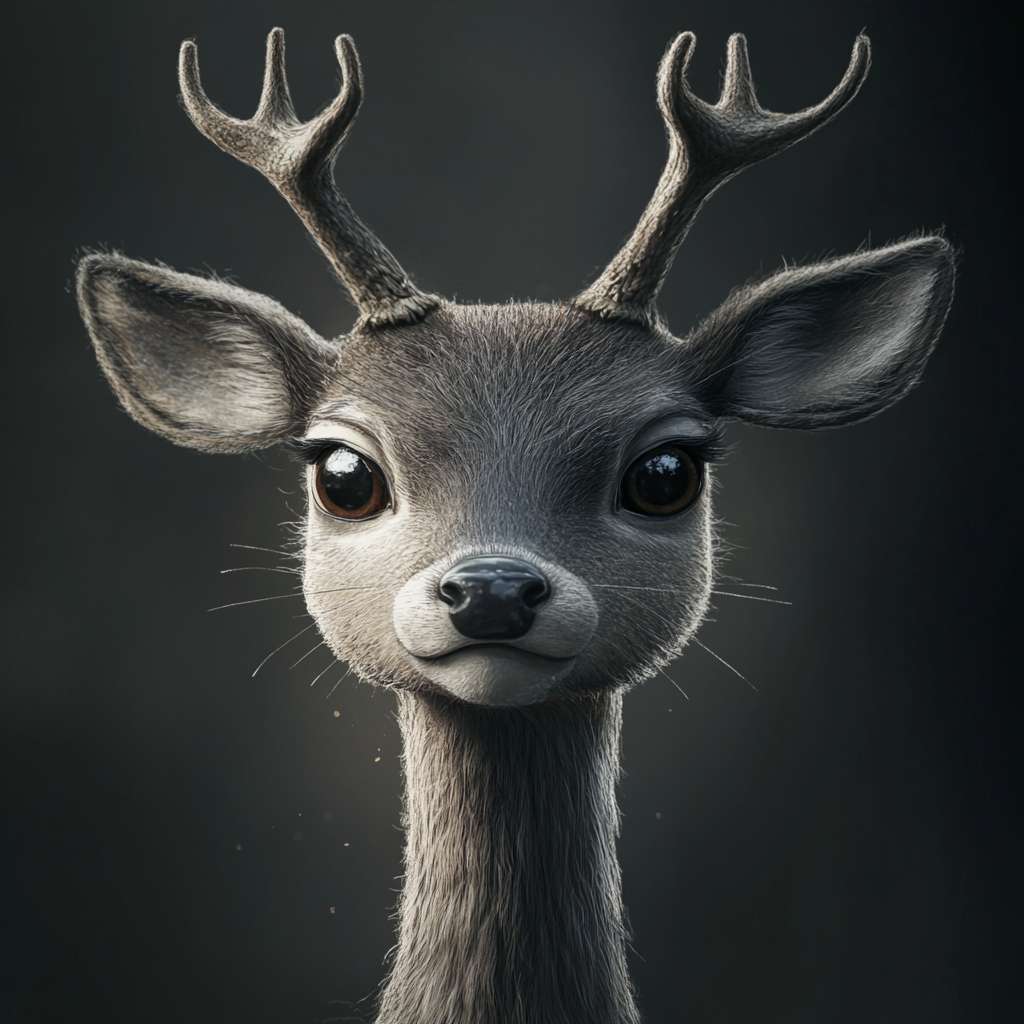 生成二次元人物，具有鹿的特征 --ar 1:1 --v 6.1 --stylize 100 --fast