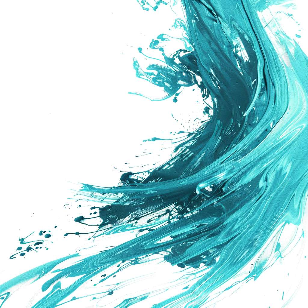 Cyan energy currents flowing from upper left to lower right in brushstroke style, converging where profile text will appear, ultra high contrast with pure white background, no text --ar 1:1 --v 6 --stylize 100 --fast