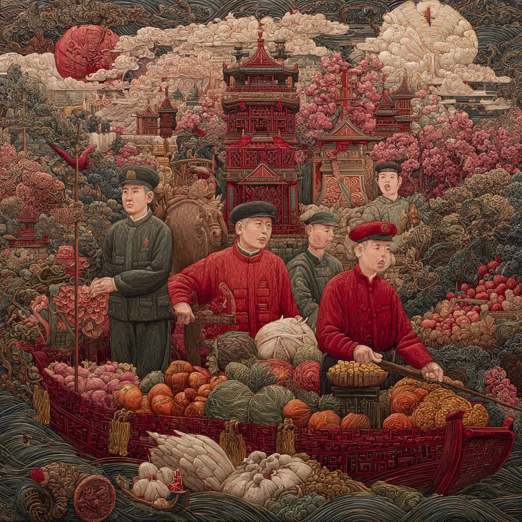 鄱阳手工面，给我设计5张主图 --ar 1:1 --v 7 --stylize 100 --fast --no 水印
