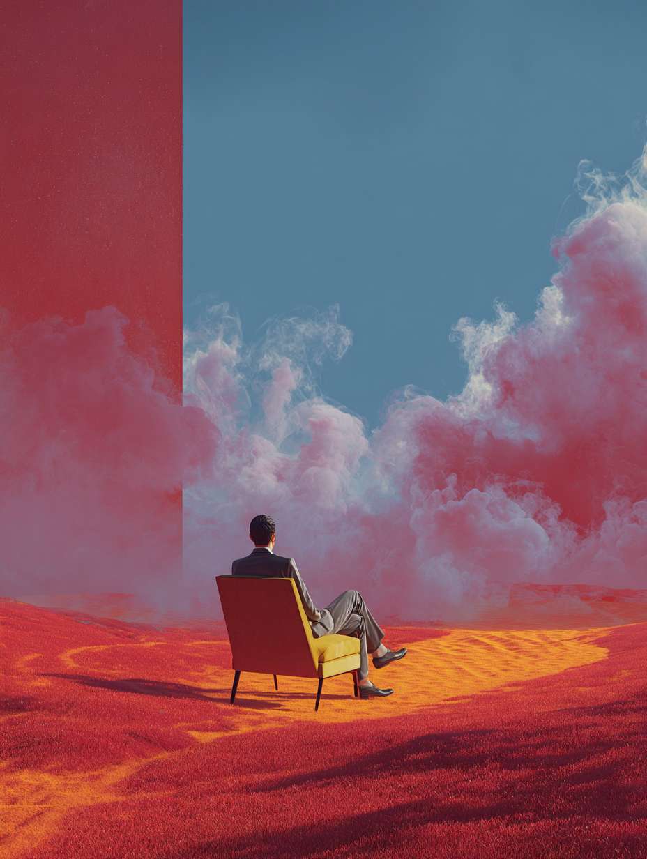 帮我生成几张关于职场迷茫的图片 --ar 3:4 --v 7 --stylize 100 --fast --no 水印