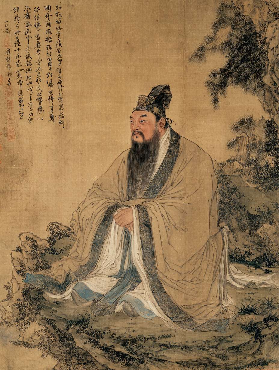 画一个秦始皇  国风 水墨风 --ar 3:4 --v 7 --stylize 100 --fast --no 水印