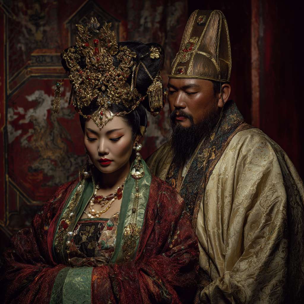 大唐皇宫 --ar 1:1 --v 7 --stylize 100 --fast --no 水印