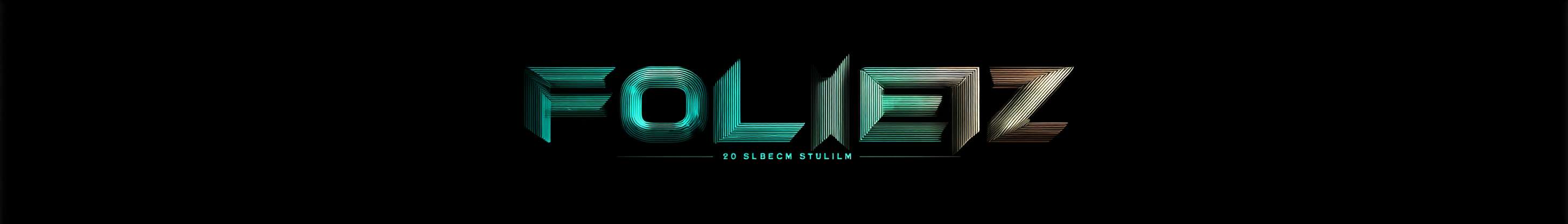 " F O L I Z E N " with 300% letter-spacing, thin geometric type, "Z" rotated 15° evoking growing stem, tagline in negative tracking (-20%) below for contrast, gradient from deep teal (#2C4A42) to moss (#6A7B64) --ar 7:1 --v 7 --stylize 100 --fast