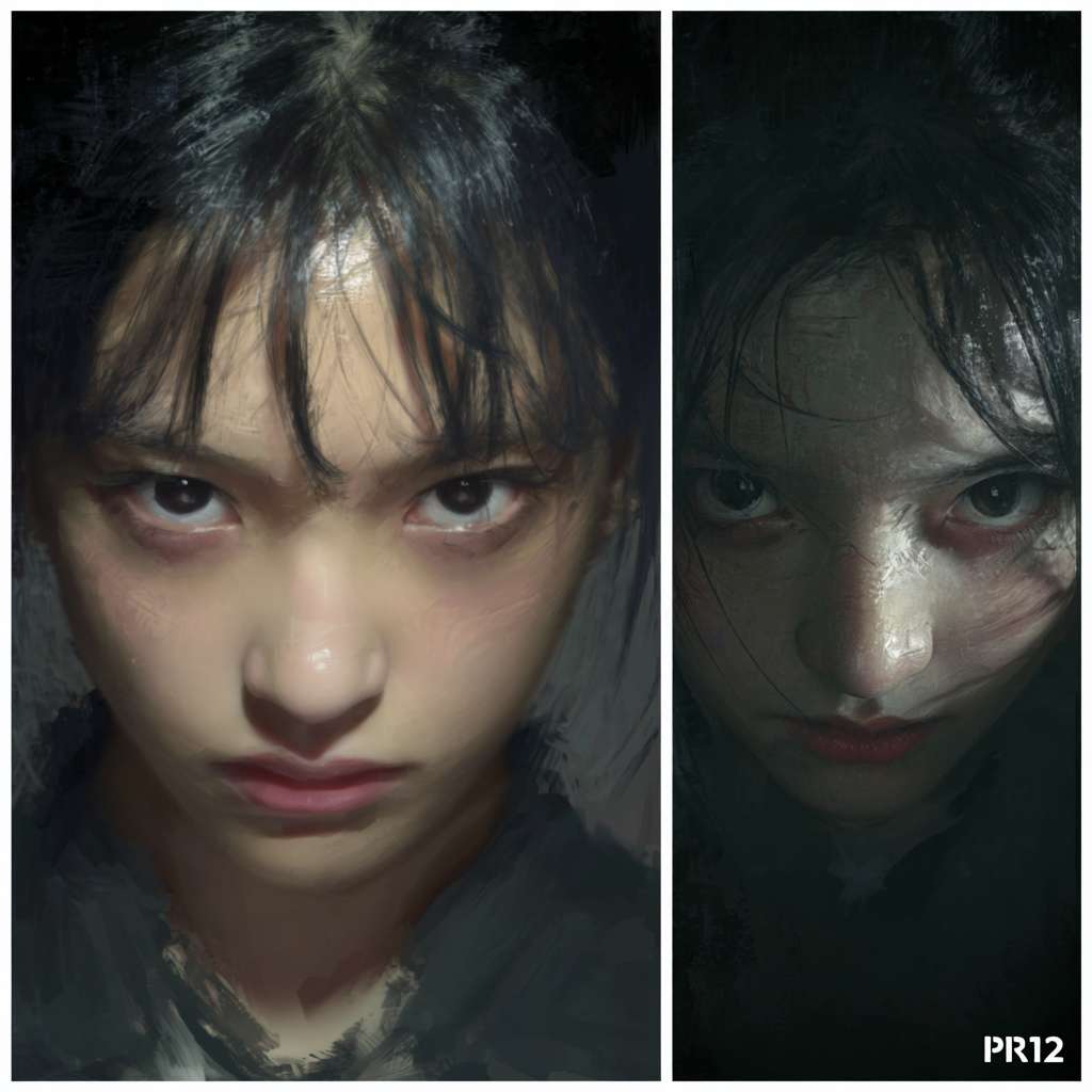 眉眼特征‌：眉毛散乱，上鼻梁微凸，额头倾斜；
‌面部比例‌：额头较宽大，眼睛圆大且眉毛浓密；
‌气质特征‌：目光灼灼逼人，整体面容被描述为"短小精悍" --ar 1:1 --v 7 --stylize 100 --fast --no 水印