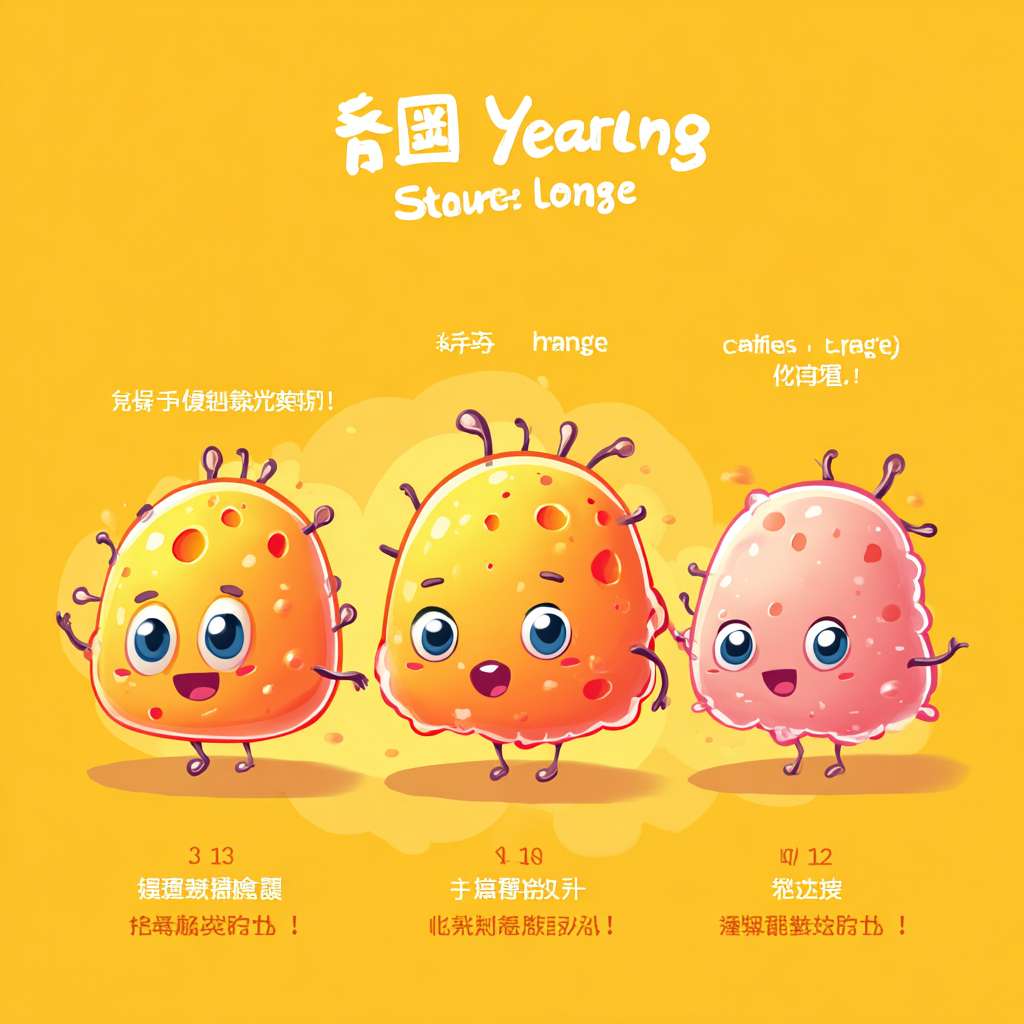 背景用浅橙渐变,画 3 个并排的 “小场景框”,每个框里是不同年龄的卡通干细胞,配可爱时间标签:
年轻版(左框):干细胞和左侧一样,饱满又精神,周围有 5 个迷你干细胞,分化箭头又粗又亮,功能细胞们都睁着圆眼睛笑,下方配字:“年轻力壮:数量多,超能干!”
中年版(中框):干细胞稍微瘪一点,头顶小辫子弯了点,周围只剩 3 个迷你干细胞,分化箭头变细了 1 圈,皮肤细胞的海绵擦有点脏,配字:“慢慢力不从心:数量少了,干活慢了~”
老年版(右框):干细胞皱巴巴的,头顶小辫子只剩半截,周围只有 1 个迷你干细胞,分化箭头断了 1 条(神经细胞的箭头只画一半),血液细胞的氧气罐空了,配字:“老啦老啦:不够用,不好用了…(干细胞耗竭)”
最后在 3 个框下方画个大箭头,箭头旁画个小时钟,配总结气泡:“年龄越大,干细胞越‘虚弱’哦~” --ar 1:1 --v 7 --stylize 100 --fast --no 水印
