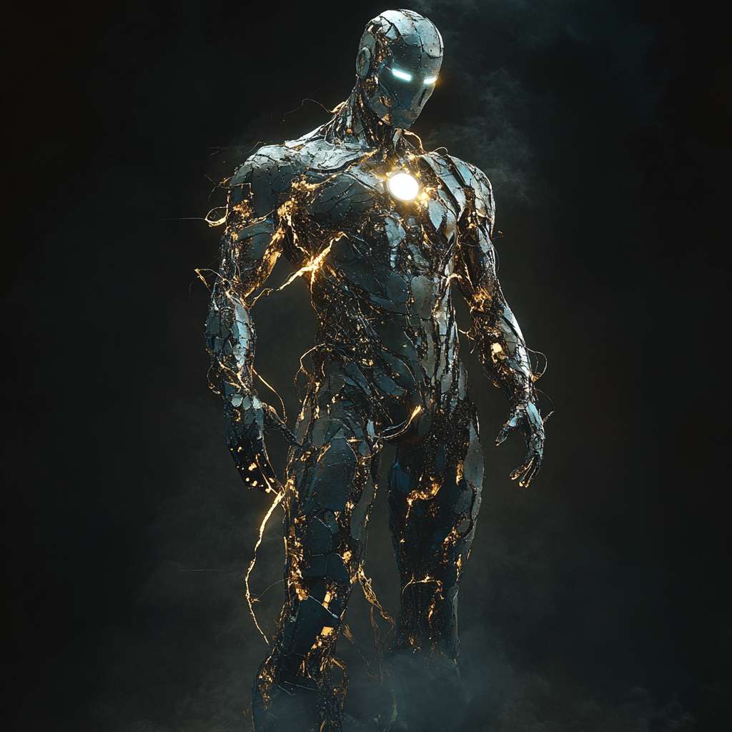 ironman, high-quality, high-res, full-body --ar 1:1 --v 6.1 --stylize 100 --fast