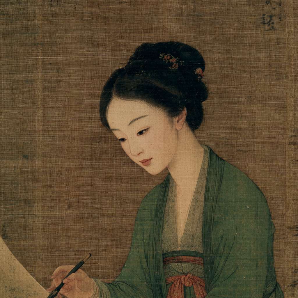 高级美学，要求画面中必须要有一个明亮且大面积的墨绿色主体，可以是是人也可以是物，构图大胆 --ar 1:1 --v 7 --stylize 100 --fast --no 水印