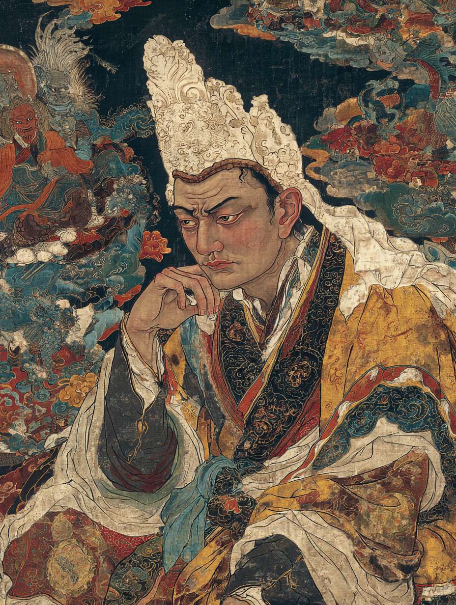 身着华服的贵族青年（悉达多）皱眉沉思 --ar 3:4 --v 7 --stylize 100 --fast --no 水印