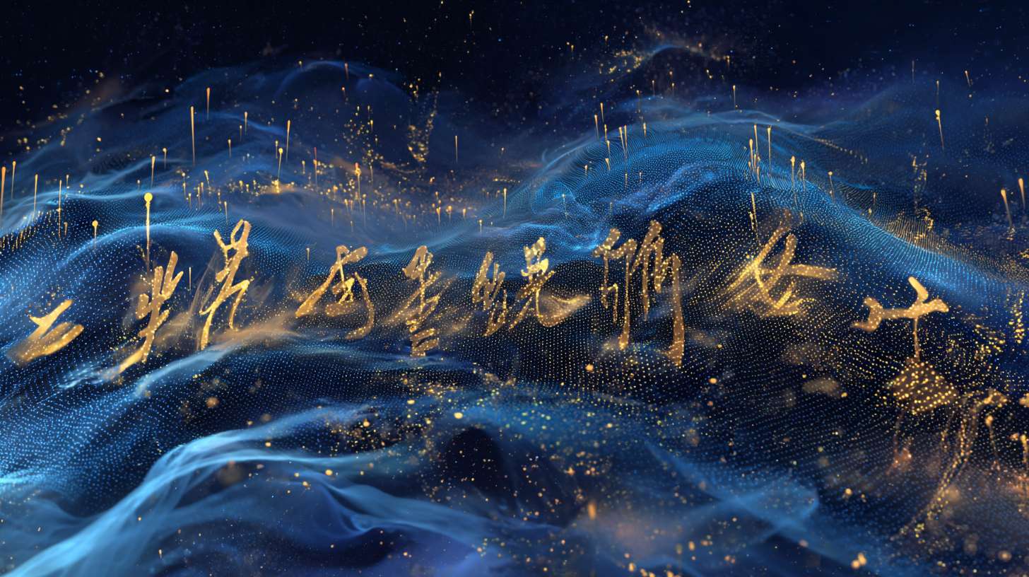 AI画面关键词：
Elegant Chinese calligraphy of the poem "登鹳雀楼", the characters are formed by flowing water and golden light, floating over a cosmic landscape, slow motion, 5d hologram art, deep space --ar 16:9 --v 7 --stylize 100 --fast --no 水印