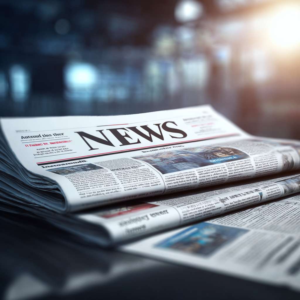 生成一幅新闻报纸的版面，新闻标题为机器人将完全取代人类劳动力 --ar 1:1 --v 7 --stylize 100 --fast --no 水印