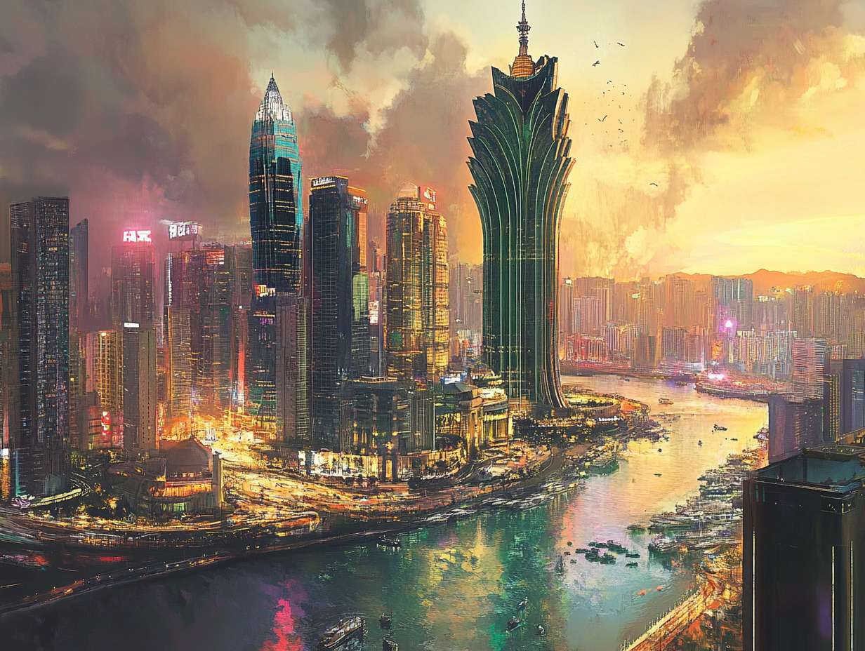请给生成一张澳门的海报 --ar 4:3 --v 6.1 --stylize 100 --fast