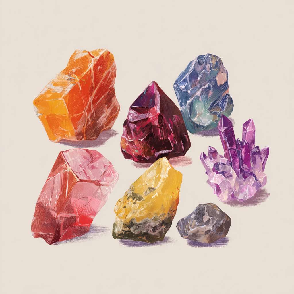 生成手绘风石头，要求自然生成的石头，很小，不是很高，有颜色，没有背景，是很普通的石头，手绘风，俯视视角 --ar 1:1 --v 7 --stylize 100 --fast --no 水印