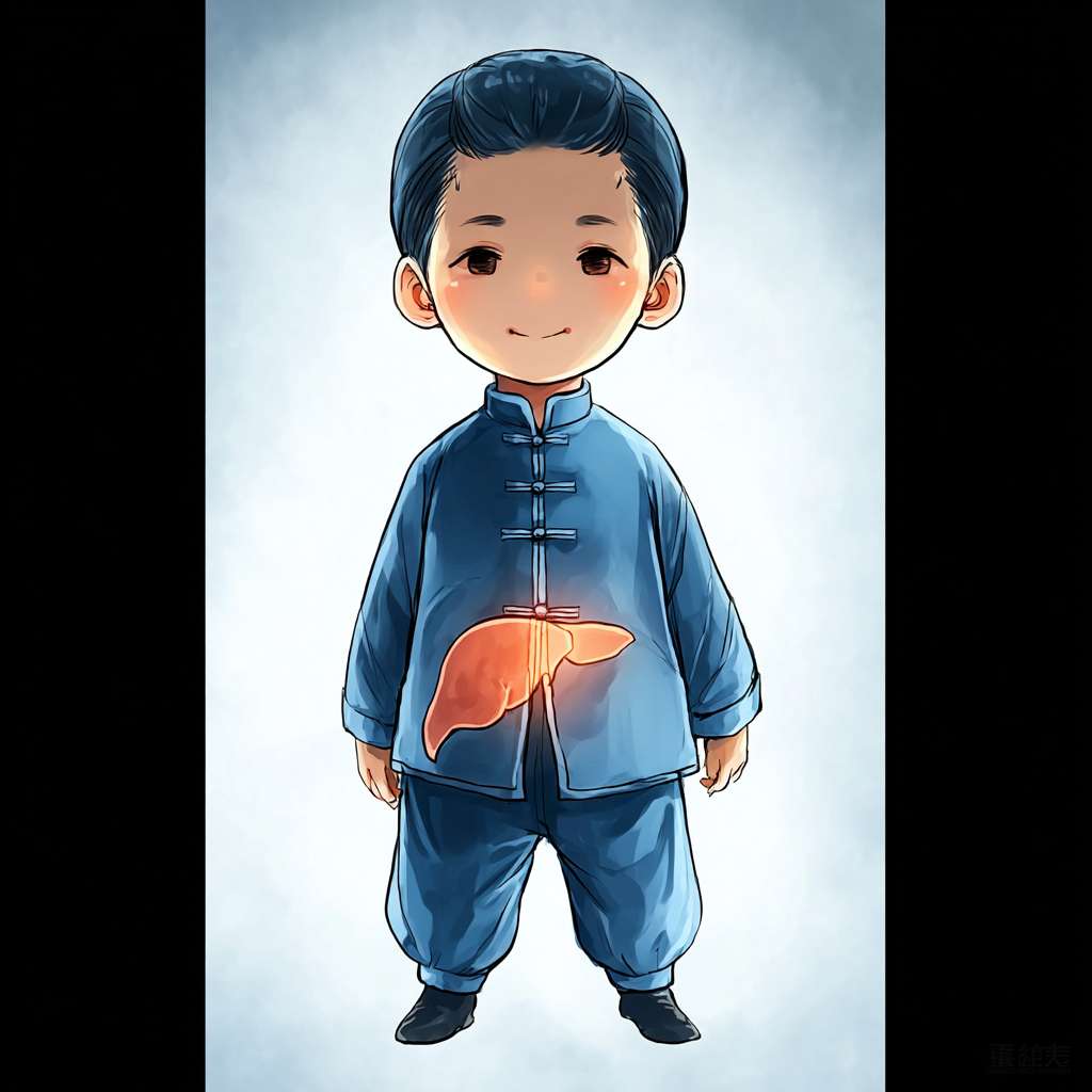 https://img-xpc-mj0.xpccdn.com/prod/upload/d5a05a5c-c297-439d-93a1-192d10577df9/%E7%94%9F%E6%88%90%E4%B8%AD%E5%8C%BB%E6%B0%94%E8%A1%80%E7%90%86%E8%AE%BA%E5%9B%BE%E7%89%87%20_2_.png~tplv-5yakomv5zn-auto-v1%3A1024%3A0%3Aq75.jpg 帮我按照人体器官的分布，标记出图片中心肝脾肺肾的位置，主要要符合画风 --ar 1:1 --v 7 --stylize 100 --fast --iw 1 --no 水印