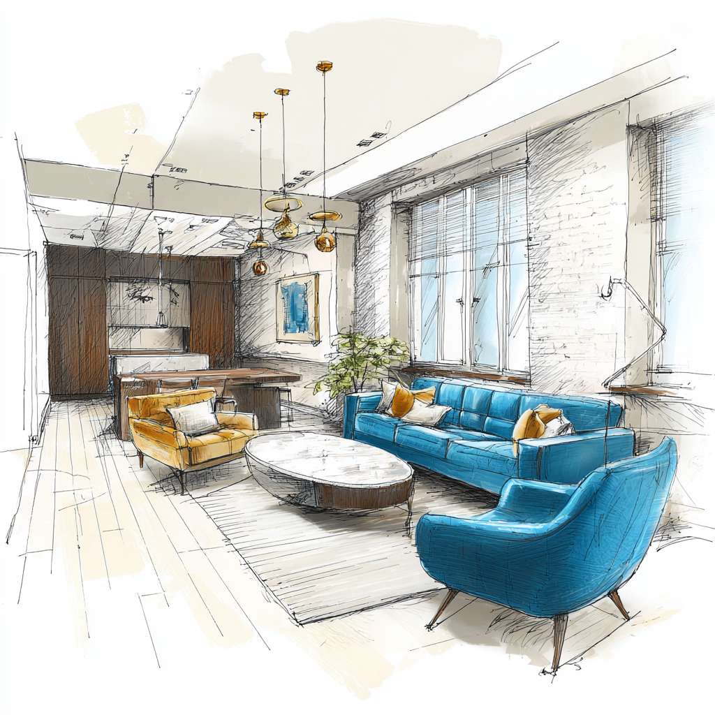 要一张场景图，图片上只有地板沙发宠物要长的 --ar 1:1 --v 7 --stylize 100 --fast --no 水印