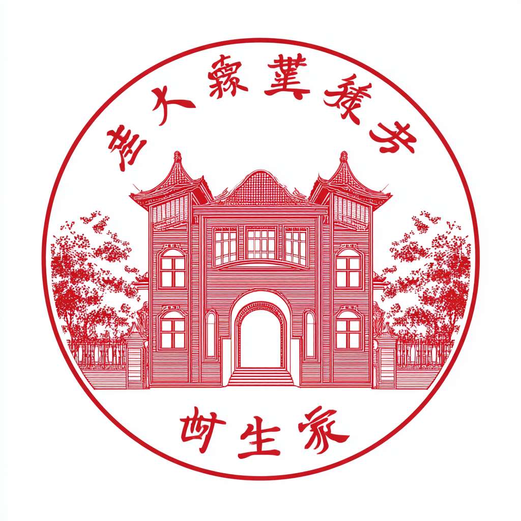 甘肃省居集中心小学校徽， --ar 1:1 --v 7 --stylize 100 --fast --no 水印