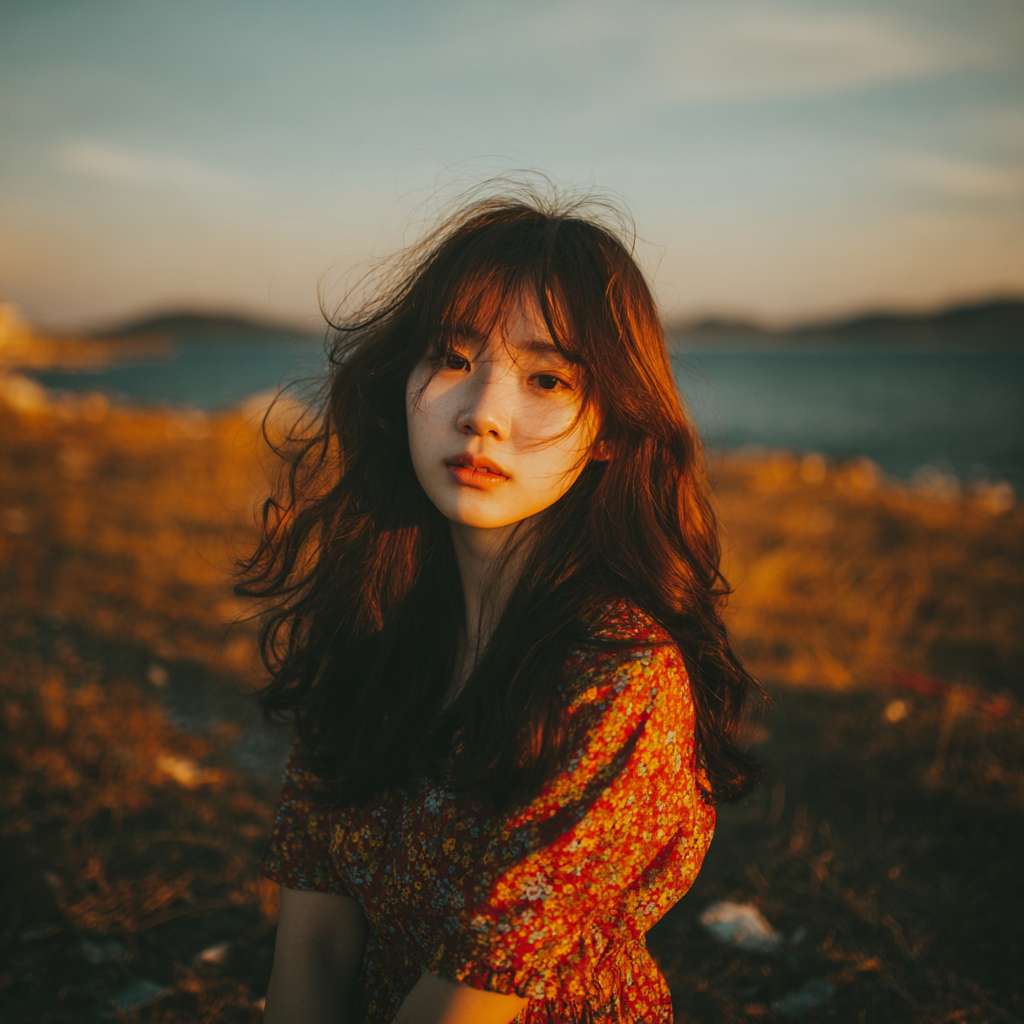 麻烦给我生成一张夕阳的图片 --ar 1:1 --v 7 --stylize 100 --fast --no 水印