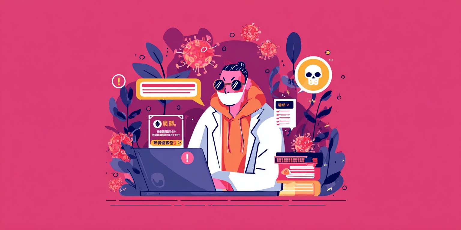 制作一张banner，主题为：防诈骗提示；内容为：近期不法分子利用“百万医疗保险
冒充客服实施诈骗，当您接到类似电话或信息时请勿轻信，仔细甄别，避免财产损失。主题和内容需要在图片上展示。商务风格。 --ar 2:1 --v 7 --stylize 100 --fast --no 水印