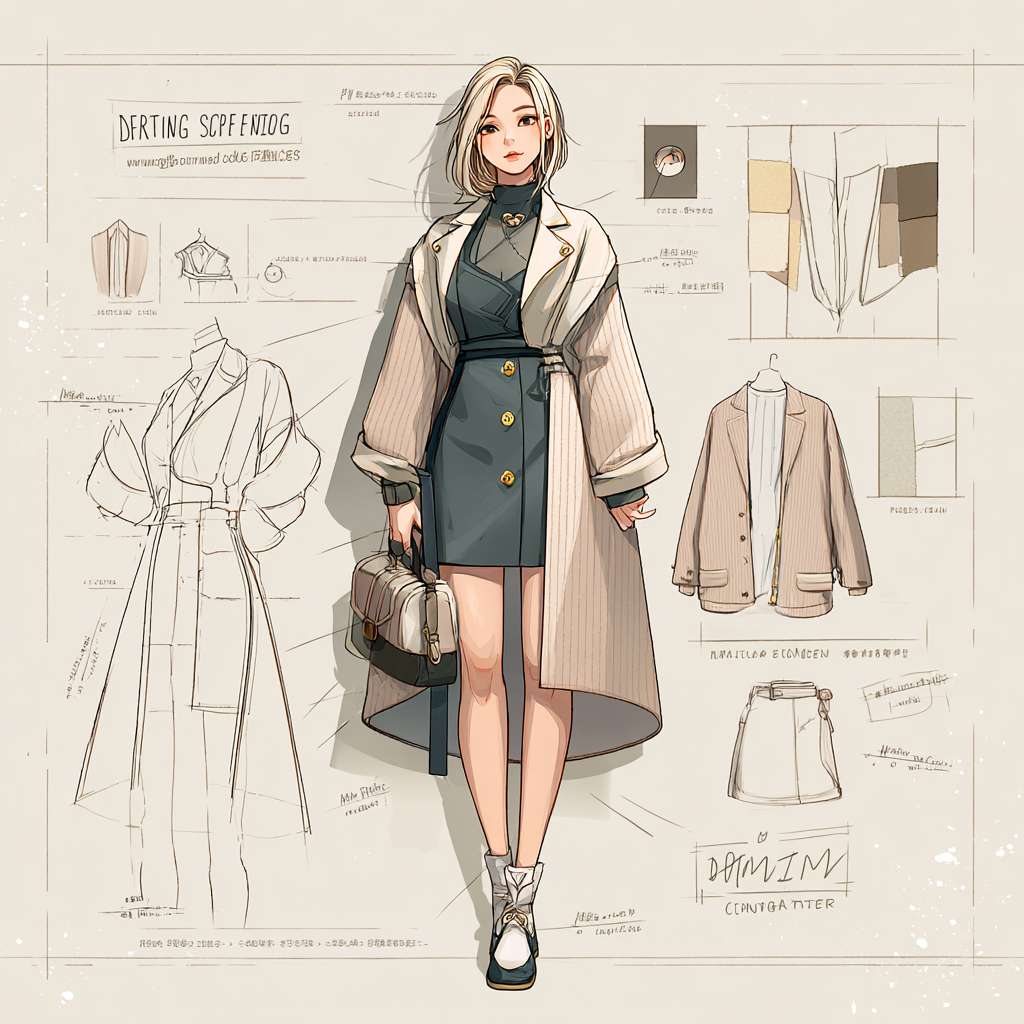 #角色设定
你是游戏动漫概念美术大师，擅长角色设定图，能精细拆解穿着层次、表情及物品细节。

#任务目标
根据守望先锋dva角色的主体形象，生成“角色概念分解图”，包含中心全身立绘，四周展示服装分层、表情、核心道具、材质特写及私人物品。

#视觉规范

· 构图：中心为角色全身立绘，环绕布置拆解元素，用引导线关联对应部位。
· 拆解内容：
  · 服装分层：展示外套、内层及内衣设计。
  · 表情集：绘出平静、微笑、惊讶、愤怒四种表情特写。
  · 材质特写：放大1-2个关键部位或小物件质感。
  · 关联物品：呈现角色生活化随身物品。
· 风格：干净2D插画/草图风，浅白纹理背景。拆解元素旁加手写注释，说明材质或品牌暗示。

#执行逻辑

1. 分析角色核心特征、穿着与性格。
2. 提取主要服装、表情等一级元素。
3. 深化内衣风格等二级元素。
4. 生成组合图，保持透视、光影与注释统一。
5. 使用简体中文标注。 --ar 1:1 --v 7 --stylize 100 --fast --no 水印