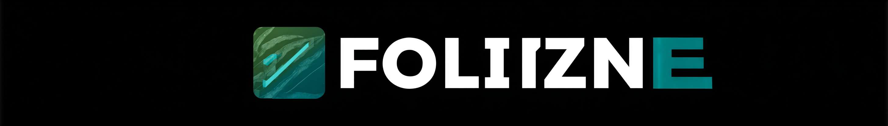 " F O L I Z E N " with 300% letter-spacing, thin geometric type, "Z" rotated 15° evoking growing stem, tagline in negative tracking (-20%) below for contrast, gradient from deep teal (#2C4A42) to moss (#6A7B64) --ar 7:1 --v 7 --stylize 100 --fast