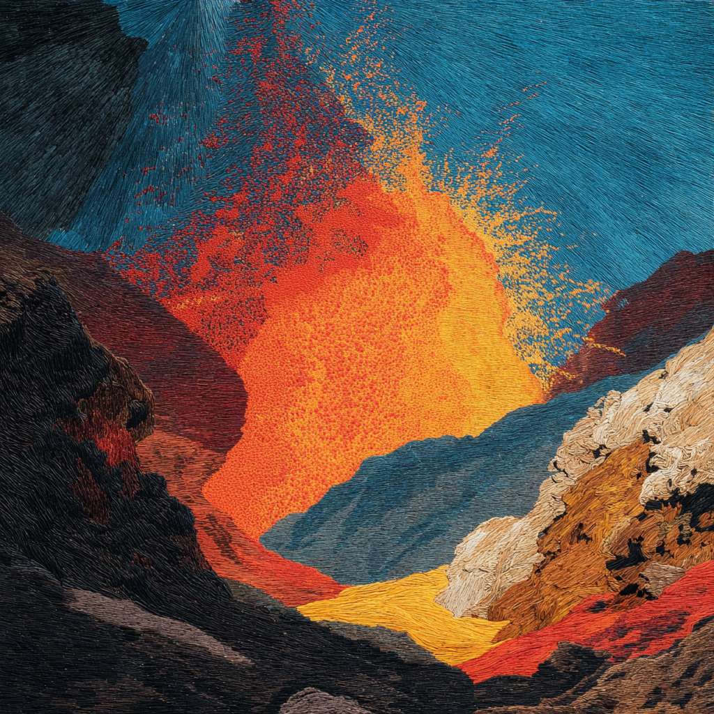 火山口 --ar 1:1 --v 7 --stylize 100 --fast --no 水印