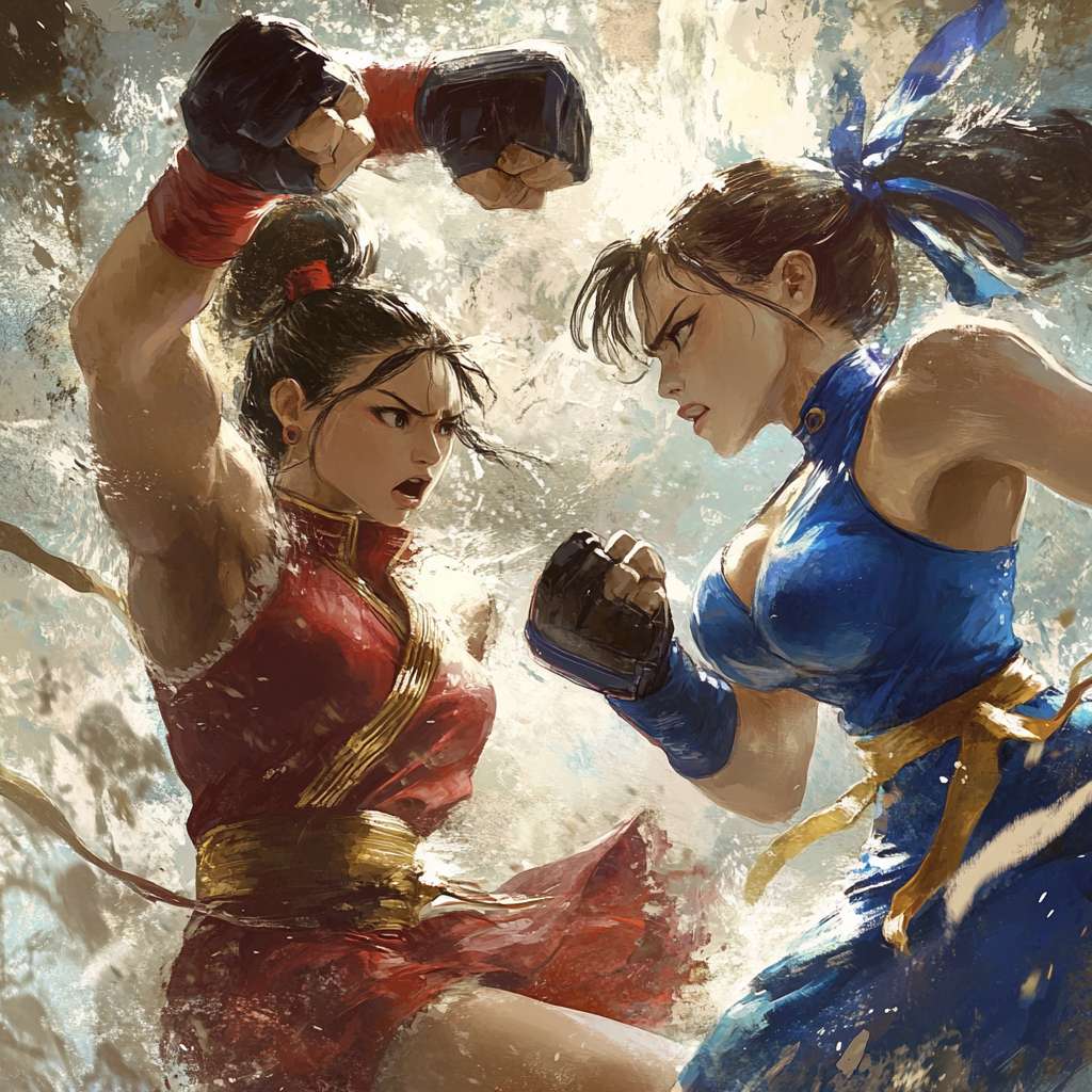 手机用户6002的文生图作品《street fight》 - 新片场AI创作