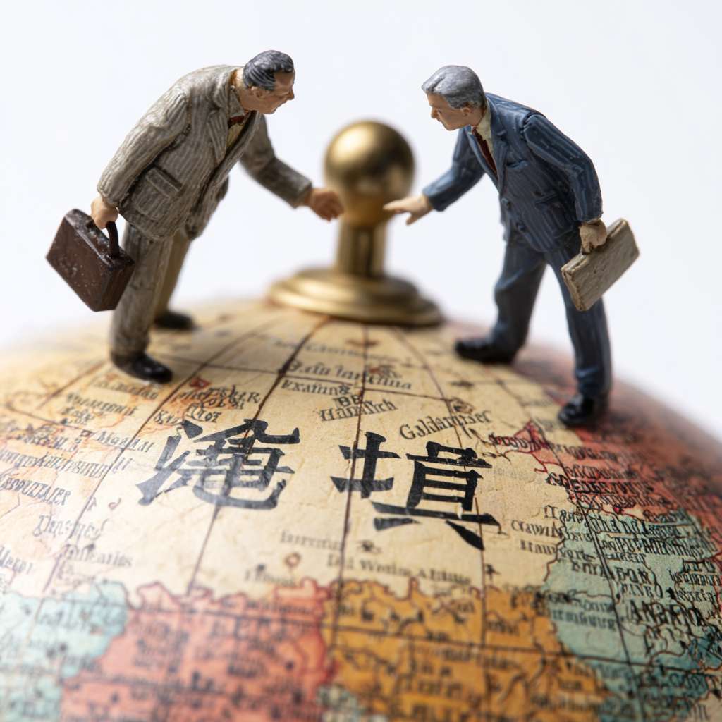 简笔地球仪上插着"巴黎和会"标签

中国代表（穿西装举文件）被英法美代表推开

标题文字：1919年巴黎和会外交失败，图风为简笔画 --ar 1:1 --v 7 --stylize 100 --fast --no 水印