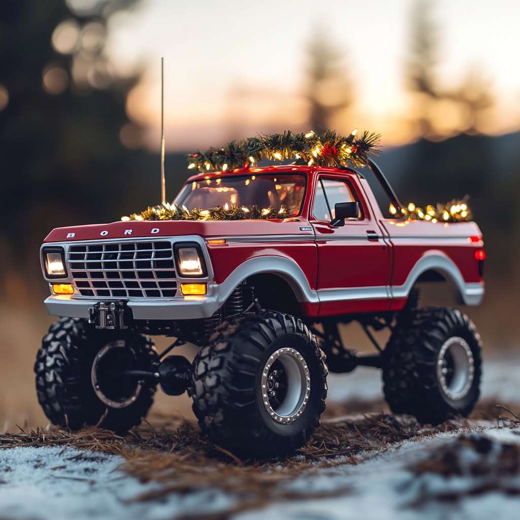 Ford BRONCO越野车 圣诞节装扮 --ar 1:1 --v 6.1 --stylize 100 --fast