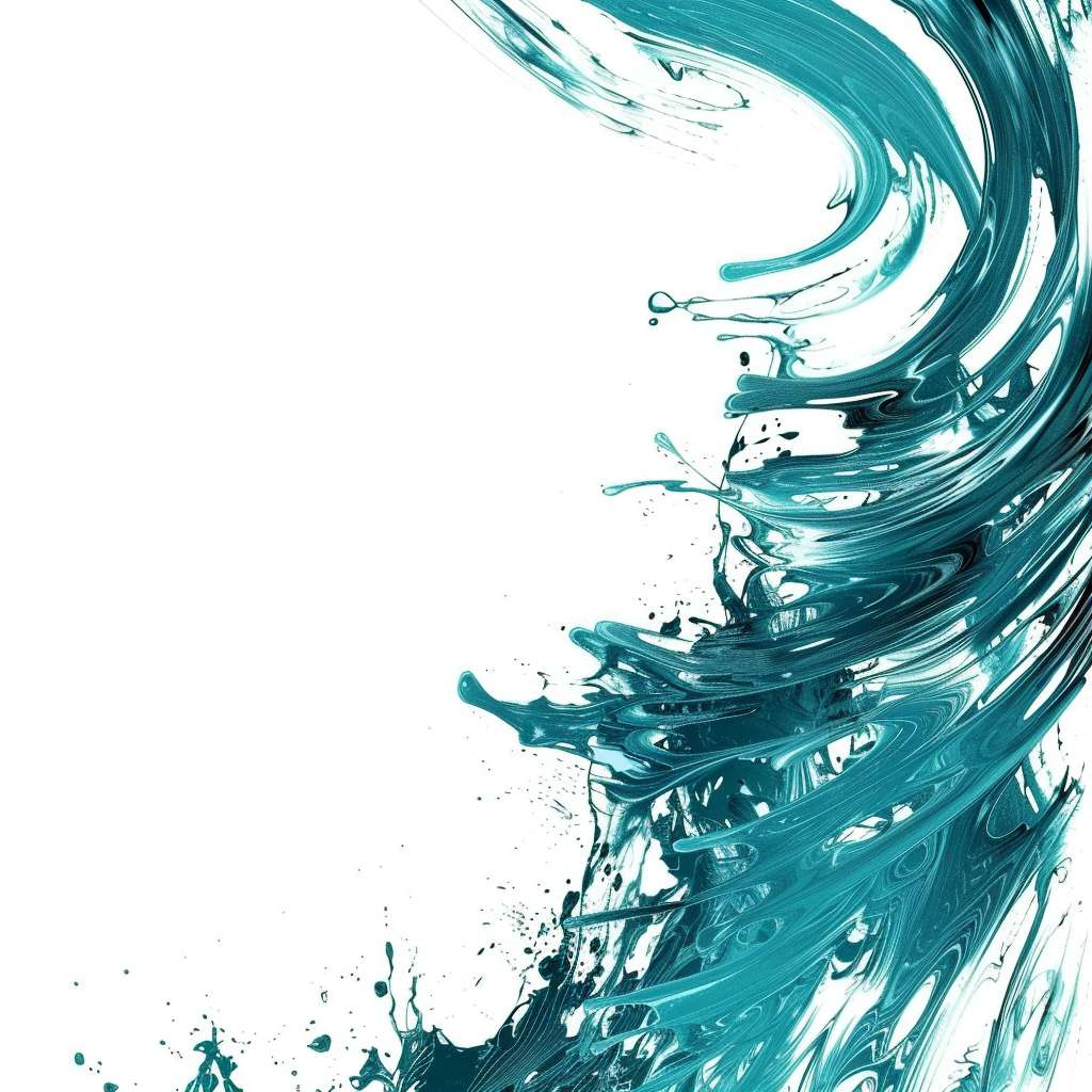 Cyan energy currents flowing from upper left to lower right in brushstroke style, converging where profile text will appear, ultra high contrast with pure white background, no text --ar 1:1 --v 6 --stylize 100 --fast