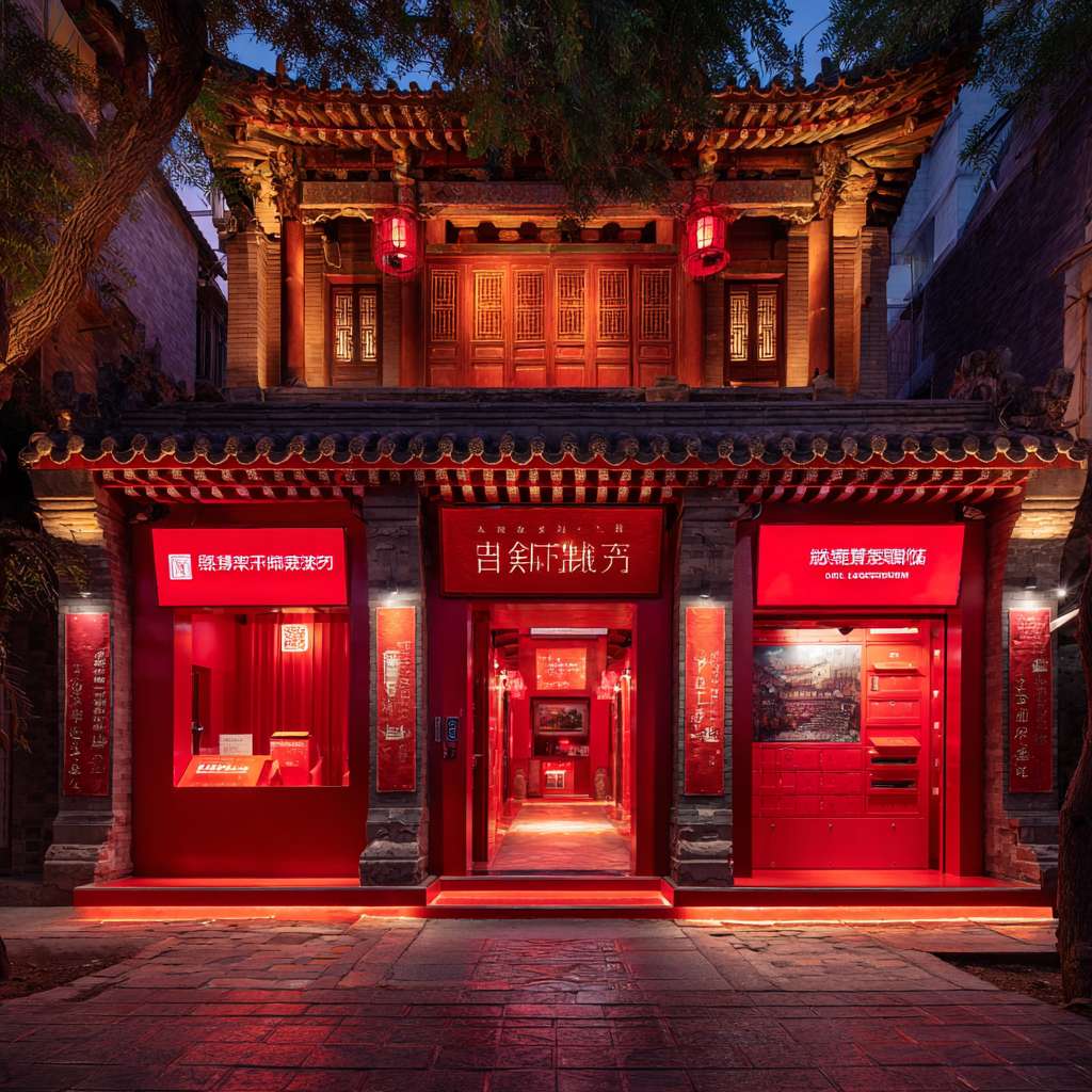 一、设计理念与主题定位
本方案以"时空邮驿"为核心概念，将中国传统邮政文化与鼓楼中轴线文化、年轻化潮流体验相结合，打造一个既能传递历史厚重感又极具社交媒体传播力的网红空间。设计突出​​打卡记忆点多元化​​、​​文化体验沉浸式​​和​​社交分享便捷性​​三大特点，确保每个区域都具有独特的视觉吸引力和互动体验价值
。

​​主题元素融合策略​​：

​​邮政文化×鼓楼元素​​：将邮政绿、邮筒、邮票等经典符号与鼓楼建筑特色、胡同肌理相结合

​​传统×潮流​​：在保留文化底蕴的基础上，加入元宇宙互动、霓虹灯文字等年轻化表达

​​功能×体验​​：不仅提供邮政服务和文创销售，更注重创造可拍照、可参与、可分享的瞬间 --ar 1:1 --v 7 --stylize 100 --fast --no 水印