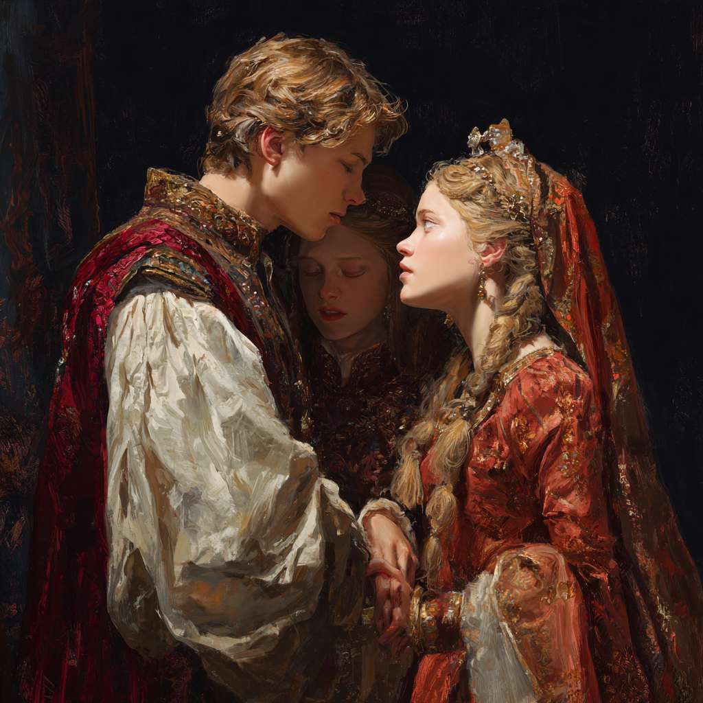 乱世错爱宫廷风 --ar 1:1 --v 7 --stylize 100 --fast --no 水印