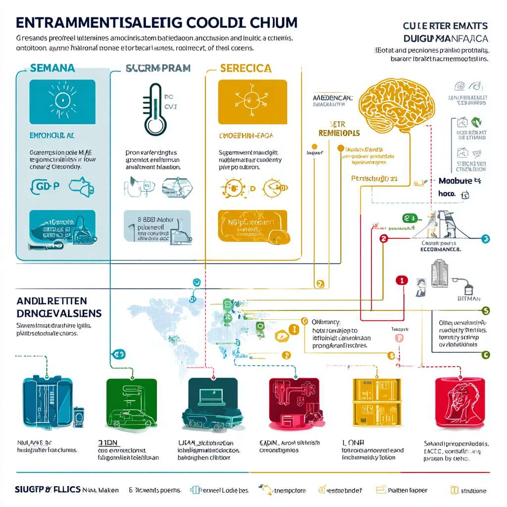 提示词:
"Create a technical schematic diagram for smart cold chain logistics, showing the link between environmental factors, product responses, sensor data, AI model, and decision actions. The diagram should be in a clean, modern style with a white background, suitable for an academic paper.
Key elements and flow:
1. **Environmental Factors Box**: On the left, include icons for temperature (thermometer), humidity (water droplet), gas concentration (molecule symbols for O2, CO2, ethylene), and light (sun icon). Label: 'Environmental Factors'.
2. **Product Responses Box**: Below environmental factors, show icons for physiological responses (respiring fruit icon), microbial growth (bacteria icon), and quality changes (wilting leaf icon). Label: 'Product Responses'.
3. **Sensor Data Box**: To the right of product responses, depict multimodal sensors (e.g., camera for visual, nose icon for olfactory, microphone for auditory) collecting data. Label: 'Sensor Data'.
4. **AI Model Box**: Above sensor data, illustrate a neural network diagram or brain icon with algorithms like 'CNN-LSTM' and 'PLSR'. Label: 'AI Model'.
5. **Decision Actions Box**: On the far right, show actions such as adjusting a thermostat (for temperature control), sending an alert (notification icon), and optimizing routes (map icon). Label: 'Decision Actions'.
Arrows indicate flow:
- Arrow from 'Environmental Factors' to 'Product Responses' (labeled 'Influences').
- Arrow from 'Product Responses' to 'Sensor Data' (labeled 'Monitored by').
- Arrow from 'Sensor Data' to 'AI Model' (labeled 'Input to').
- Arrow from 'AI Model' to 'Decision Actions' (labeled 'Triggers').
- Dashed arrow from 'Decision Actions' back to 'Environmental Factors' (labeled 'Feedback Loop').
Use a color scheme: blue for environmental factors, green for product responses, orange for sensor data, purple for AI model, and red for decision actions. Keep text clear and legible." --ar 1:1 --v 7 --stylize 100 --fast --no 水印