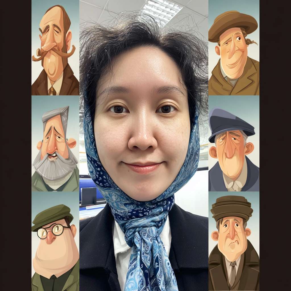 https://img-xpc-mj0.xpccdn.com/prod/upload/dc08dc04-6535-4320-b7be-dc76e6566952/beauty_1747655751386.jpeg.JPG~tplv-5yakomv5zn-auto-v1%3A1024%3A0%3Aq75.jpg 图片风格换成卡通形式 --ar 1:1 --v 7 --stylize 100 --fast --iw 1 --no 水印