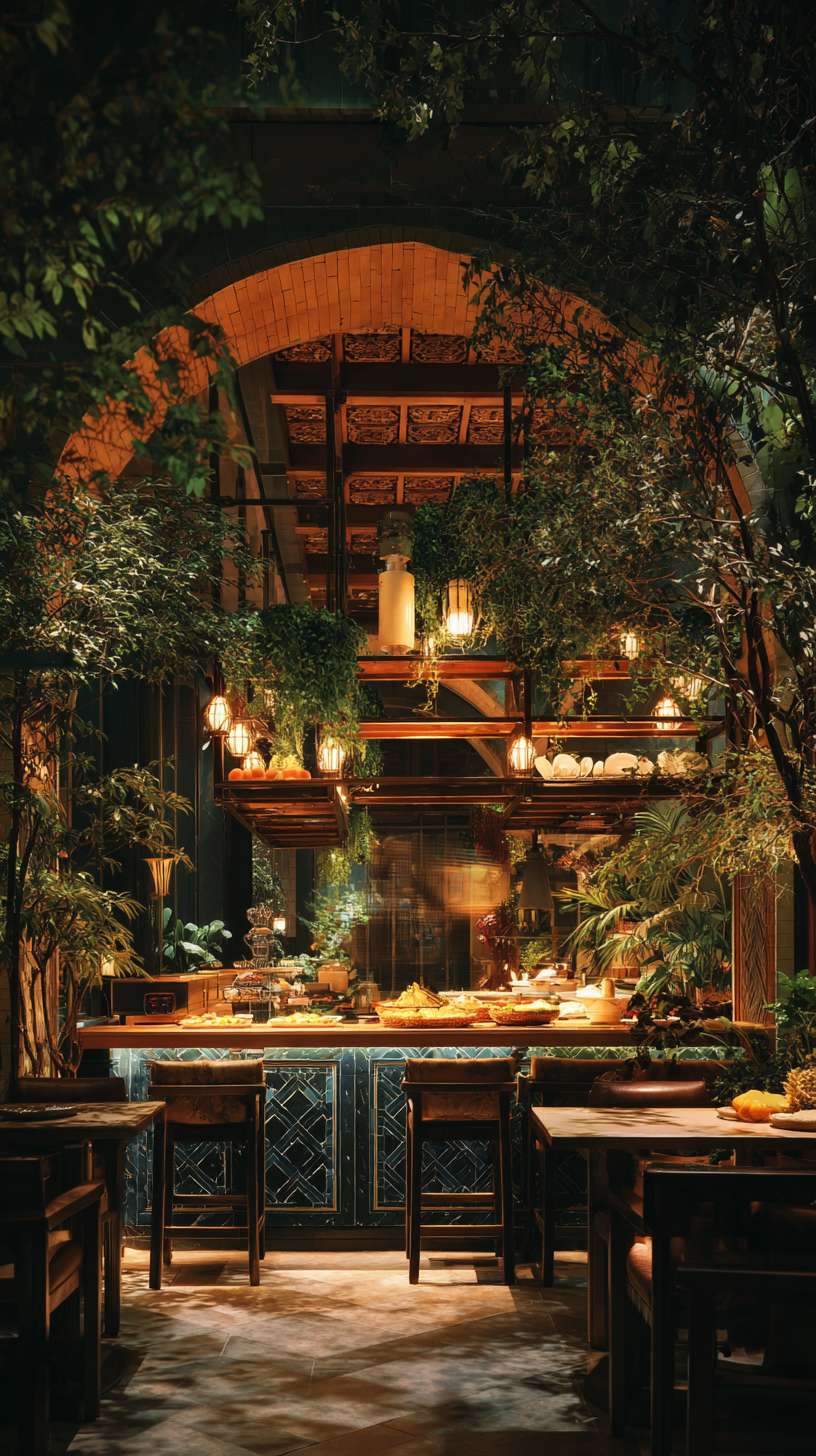 帮我做五张真实酒店餐厅早餐宣传实拍照片 --ar 9:16 --v 7 --stylize 100 --fast --no 水印