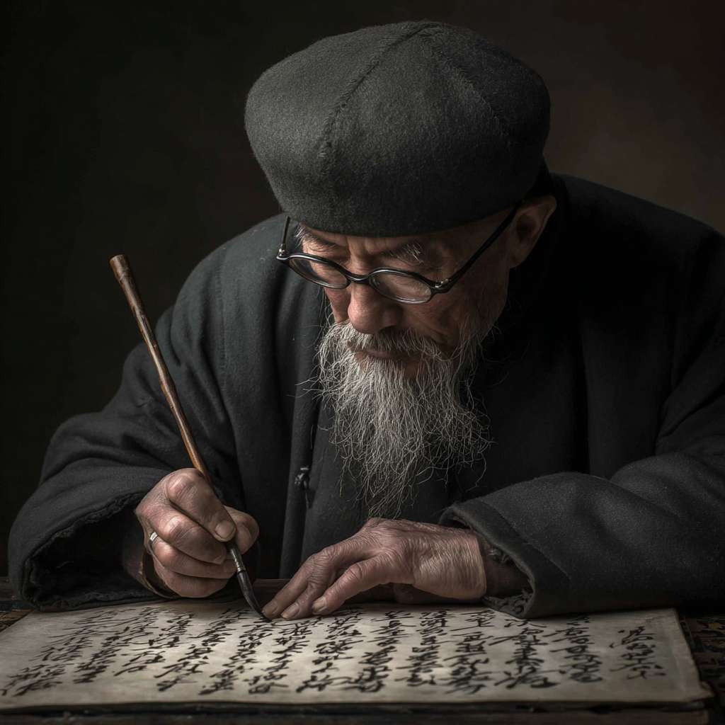 用汉仪尚巍手书，写出往后余生只做一件事 --ar 1:1 --v 7 --stylize 100 --fast --no 水印