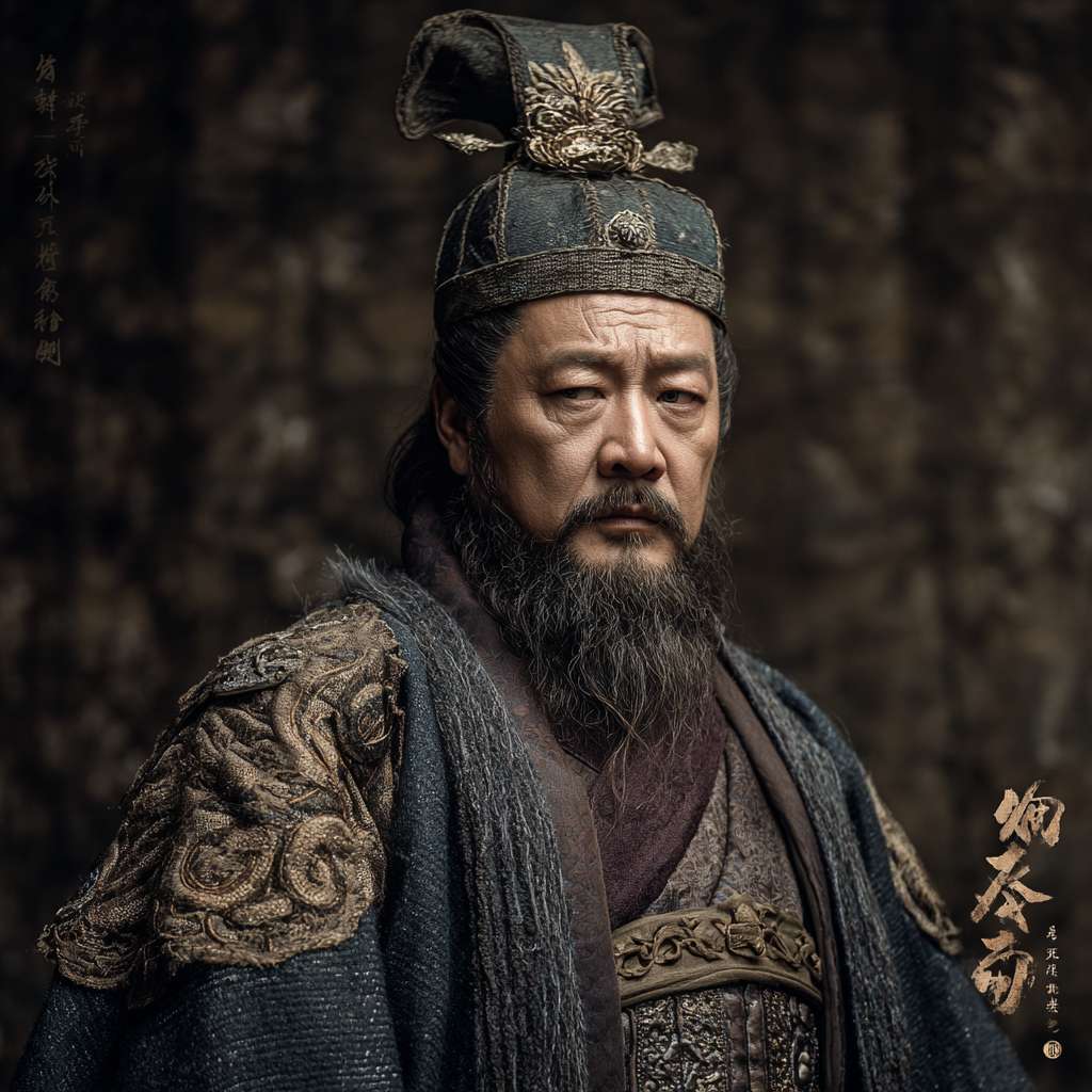 历史事件：公元978年，吴越王钱俶主动献土归宋，避免战争，实现和平统一，被视为“忠君爱国”的典范。

情感表达：可强调钱俶的“牺牲小国成全大一统”的复杂心情，或宋太宗的“天下一家”姿态。 --ar 1:1 --v 7 --stylize 100 --fast --no 水印