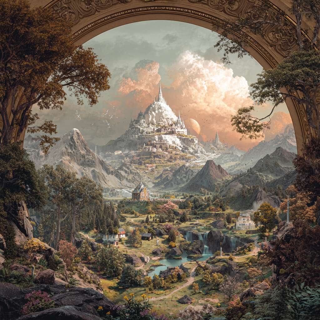 亚恒在艾欧尼亚土地上站着 --ar 1:1 --v 7 --stylize 100 --fast --no 水印