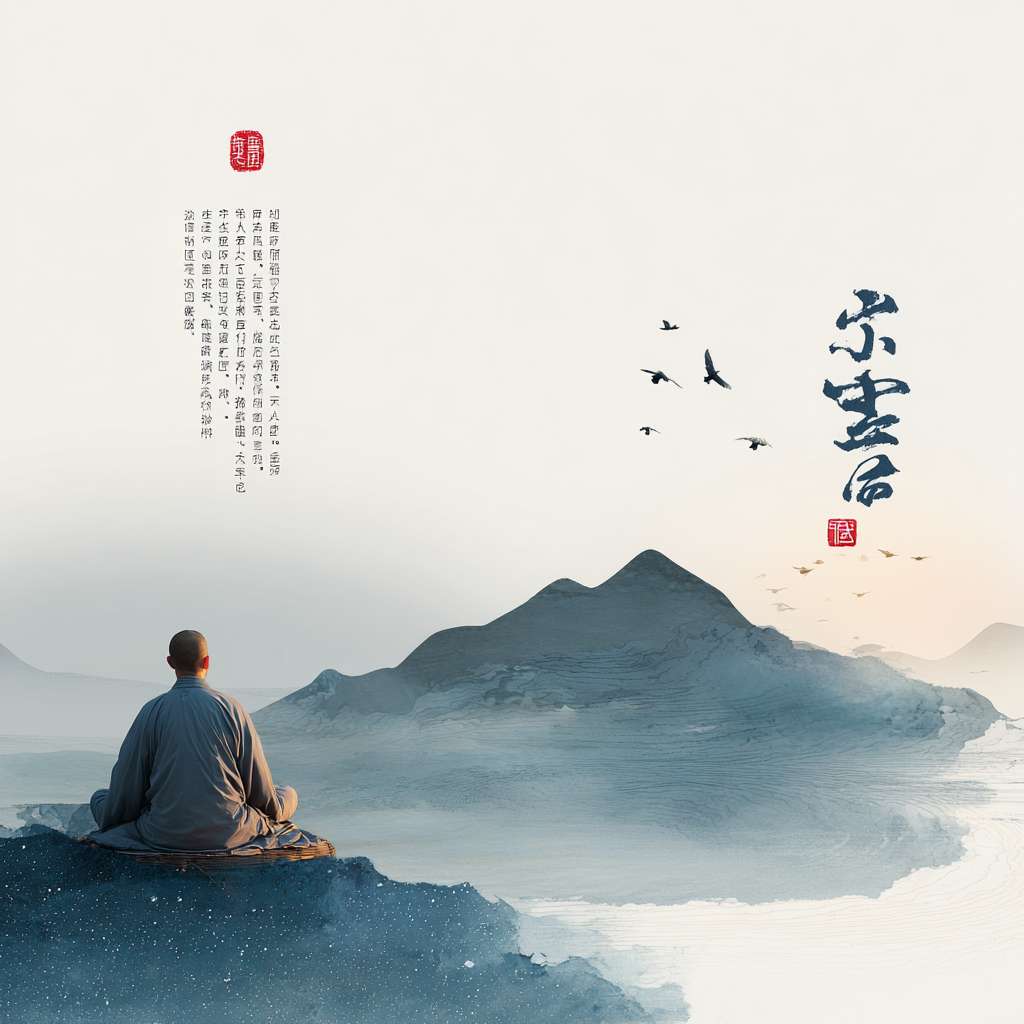 一、头像设计核心思路
	1.	虚实结合的国风意境
	●	建议采用水墨晕染效果作为基底，叠加半透明纱幔/云雾元素，呼应”虚妙”的缥缈感。可参考Canva提供的蓝白色星空背景模板，通过调整透明度实现虚实过渡
二，●	静修场景：远山+青松+打坐背影（参考魏夫人修道意境）  3  ​。
	●	文化符号：太极图与古琴结合，背景留白处理  2  ​  6  ​。
	●	抽象表达：水墨笔触模拟声波扩散，搭配鹤影飞升  6  ​
	●	主色调：优先道家传统色系，如青白渐变（象征自然）、浅金点缀（呼应玄学中“旺气”概念）  2  ​  6  ​。
	●	辅助色：少量黛蓝或赭石色增强层次感，避免大面积黑色或刺眼高饱和度色彩  2  ​  4  ​。
	●	风格适配：推荐水墨渲染或扁平化插画，符合抖音年轻化审美  1  ​  4  ​。
●	太极/八卦：体现道家阴阳平衡理念，可简化线条设计为半透明水墨效果  2  ​  3  ​。
	●	仙鹤/莲花：象征清静无为与超然物外，建议采用剪影或工笔画风格，与背景虚实结合  3  ​  6  ​。
	●	经卷/拂尘：暗示修行与智慧，可局部点缀（如书卷边缘露出文字“道法自然”）  3  ​。
	2.	虚妙清音意境
	●	水流/云雾：用渐变青白色调模拟山涧流水或缭绕云气，呼应“清音”的空灵感  2  ​  6  ​。
	●	古琴/竹简：若需具象表达“音律”，可融入古琴轮廓或竹简波纹，避免喧宾夺主  3  ​。 --ar 1:1 --v 7 --stylize 100 --fast --no 水印