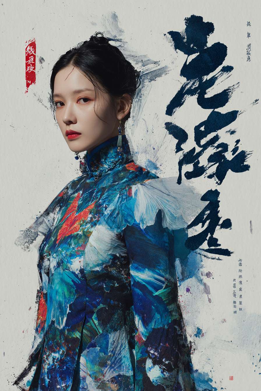 基于您的主题和意象描述，我为您设计了一幅融合水墨渲染与剪纸艺术的海报方案，具体构思如下： --ar 2:3 --v 7 --stylize 100 --fast --no 水印