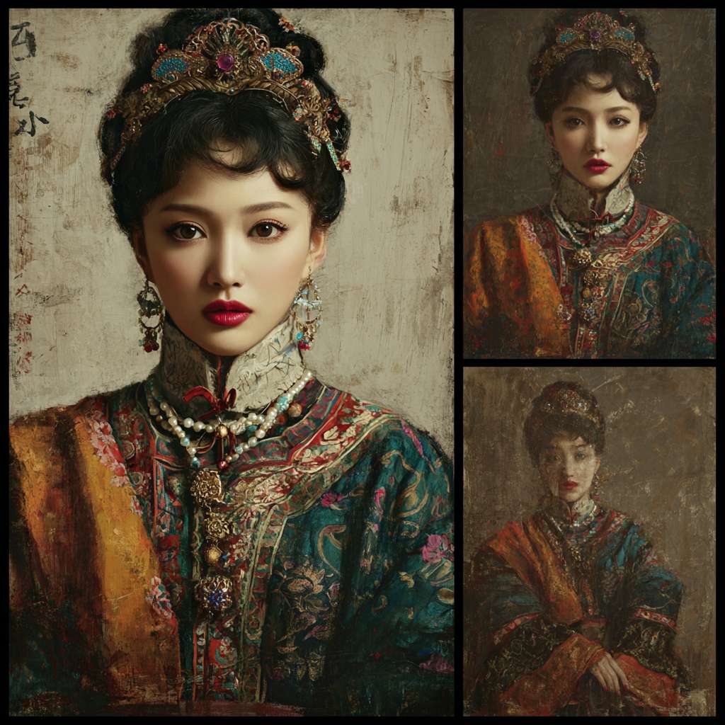 把放置与召唤游戏中貂蝉转成真人图片 --ar 1:1 --v 7 --stylize 100 --fast --no 水印
