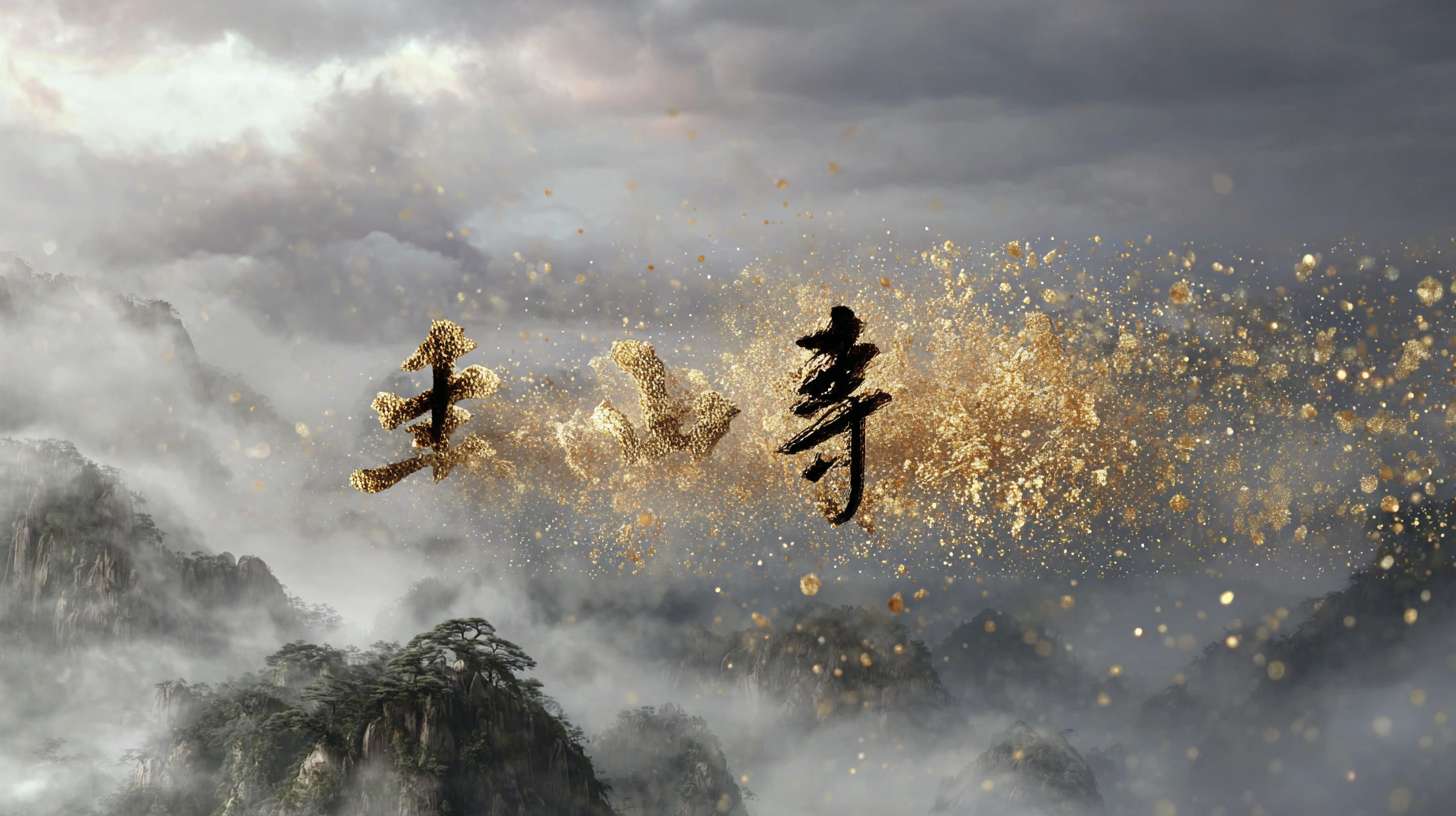 AI画面关键词:
holographic title display, 5d ethereal light, the Chinese characters "登鹳雀楼" made of golden light particles, floating in a misty Chinese ink painting landscape of mountains and clouds, cinematic, ultra detailed, 8k --ar 16:9 --v 7 --style raw --stylize 100 --fast --no 水印