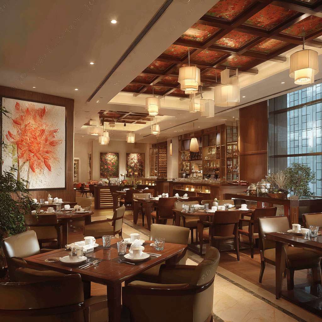 酒店餐厅真实早餐宣传图片 --ar 1:1 --v 7 --stylize 100 --fast --no 水印