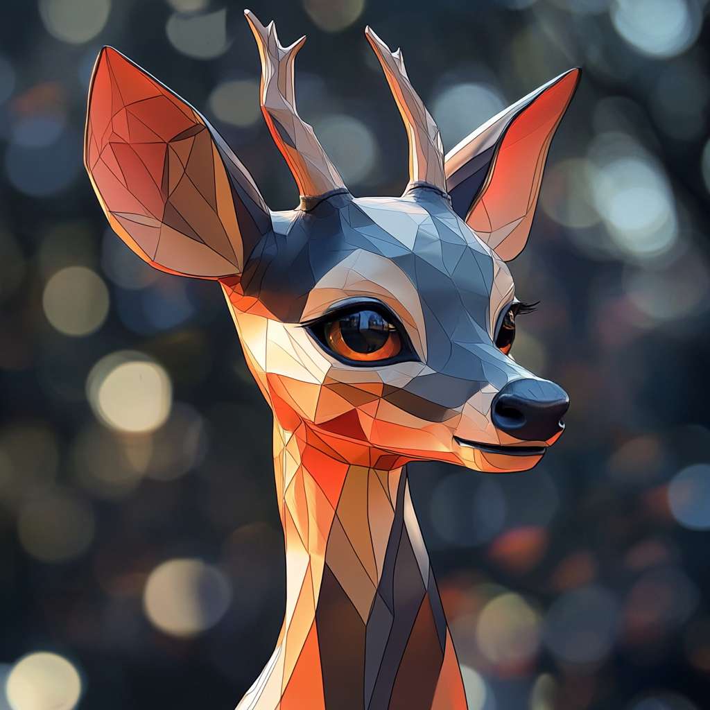 生成二次元人物，具有鹿的特征 --ar 1:1 --v 6.1 --stylize 100 --fast