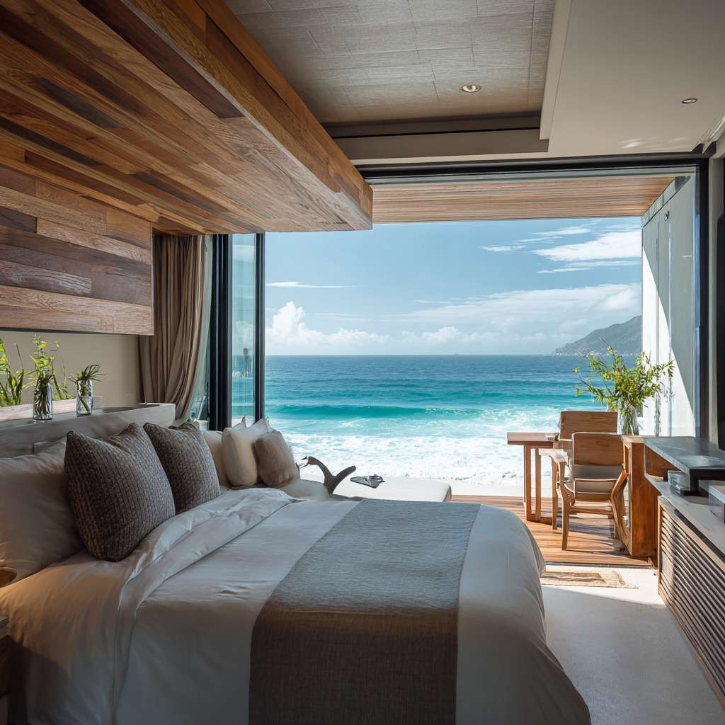 海边客房 --ar 1:1 --v 7 --stylize 100 --fast --no 水印