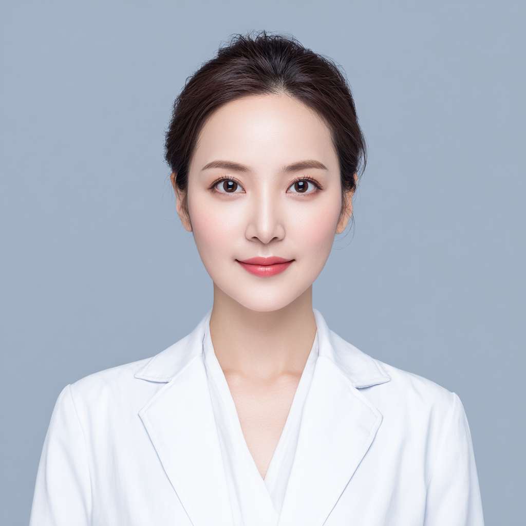 生成一张英语教师女性形象半身正面照，大众脸一些，25岁左右，不戴眼镜，身高160左右，体重120斤，白色西服裤子 --ar 1:1 --v 7 --stylize 100 --fast --no 水印