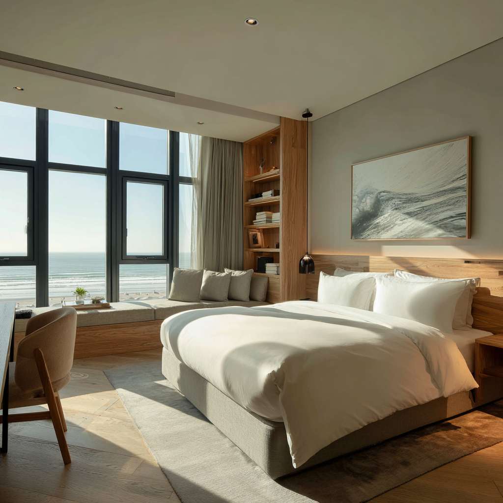 海边奶油风客房 --ar 1:1 --v 7 --stylize 100 --fast --no 水印