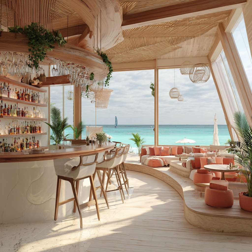 海边酒店 --ar 1:1 --v 7 --stylize 100 --fast --no 水印