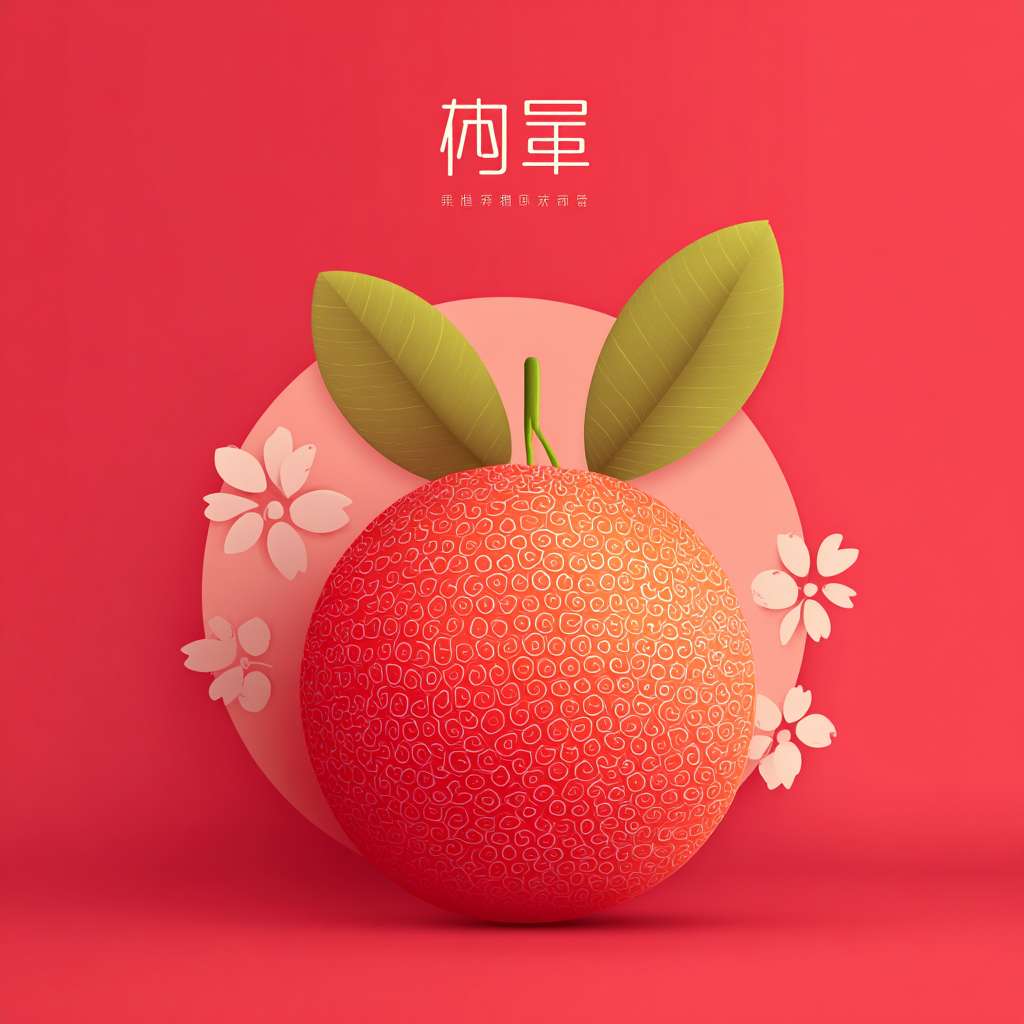 融合共生 (主打自然与荔枝形态)

设计描述：

将一颗饱满的荔枝果实作为视觉核心。果实形状可以稍作艺术化处理，使其更圆润或带有柔和的弧度。

荔枝果壳的鳞斑纹理用简洁的、大小不一的水滴形或小椭圆点缀表示，避免过于写实显得杂乱。

荔枝顶部延伸出两片优雅舒展的叶子，叶子线条流畅，充满生机。叶子的形态可以巧妙地融入“乡”字或“村”字的抽象轮廓，或者叶子本身构成一个环抱果实的姿态，象征乡村孕育特色农产品。

下方或环绕着简洁的公司名称，比如“嘉雯荔乡” 或 “荔香振兴” 或 “鲜荔坊”（名称示例，供参考）。

风格： 扁平化设计、现代简约、清新自然。

色彩：

主色：荔枝红 (稍偏暖的朱红或粉红) + 充满生机的翠绿 (叶子)。

辅助色：可少量用大地色 (如赭石色代表土壤) 或 米白/浅灰 (背景/文字)。

寓意： 直观展示产品（荔枝），融入乡村元素（叶子/隐含的字形），体现自然共生，清新有活力。 --ar 1:1 --v 7 --stylize 100 --fast --no 水印