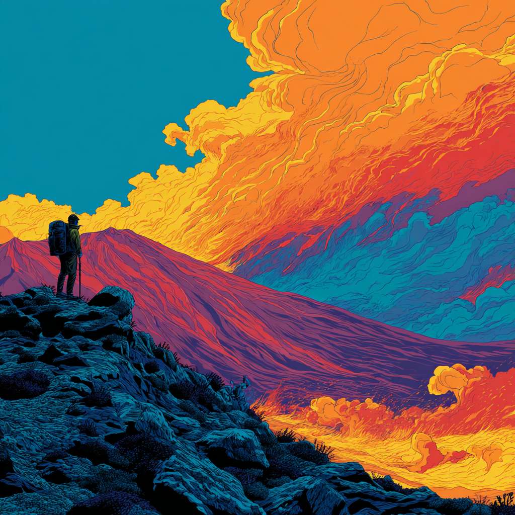 火山口 --ar 1:1 --v 7 --stylize 100 --fast --no 水印