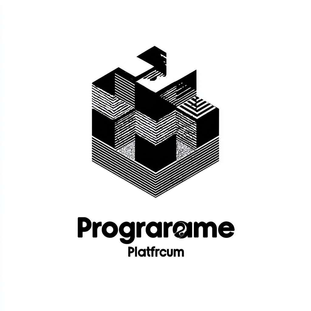 “Programme→Platform” 生成一个立体logo字素材，不改变文字内容，可以直接贴在图上 --ar 1:1 --v 7 --stylize 100 --fast --no 水印