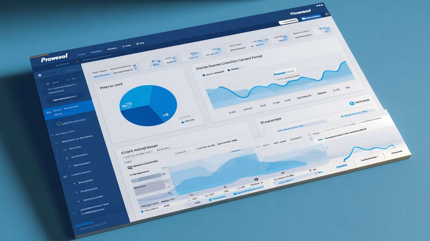A web dashboard titled "Privacy Wall Parental Control Panel", showing pie chart of risk distribution and line graph of risk trends, with parental control settings including keyword filtering and risk level sliders, clean blue and white interface, data visualization, modern web design --ar 16:9 --v 7 --style raw --stylize 100 --fast